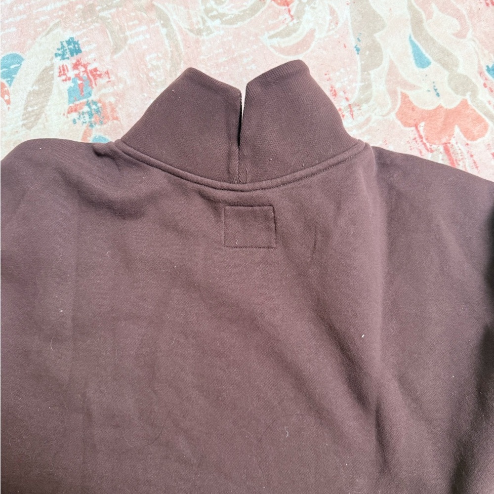 Abercrombie & Fitch Chocolate Brown Sweatshirt mock neck - Picture 3 of 4